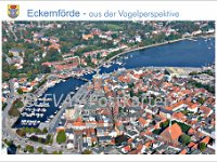 0190 Eckernfoerde-Vogelperspektive  © Evas-Postkarten 190 Eckernförde Luftaufnahme