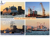 0442 Hamburger Hafen Abendstimmung  © Evas-Postkarten 0442 Abendstimmung