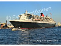 0886 Hamburg Queen Mary 2 auf grosser-Fahrt  © Evas-Postkarten 0886 Queen Mary 2 auf großer Fahrt