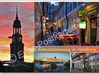 1449 Abendstimmung in Hamburg  © Evas-Postkarten 1449 Abendstimmung in Hamburg