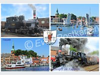 0558 Kappeln und Museumszug  © Evas-Postkarten 558 Kappeln Museumszug und Kappeln